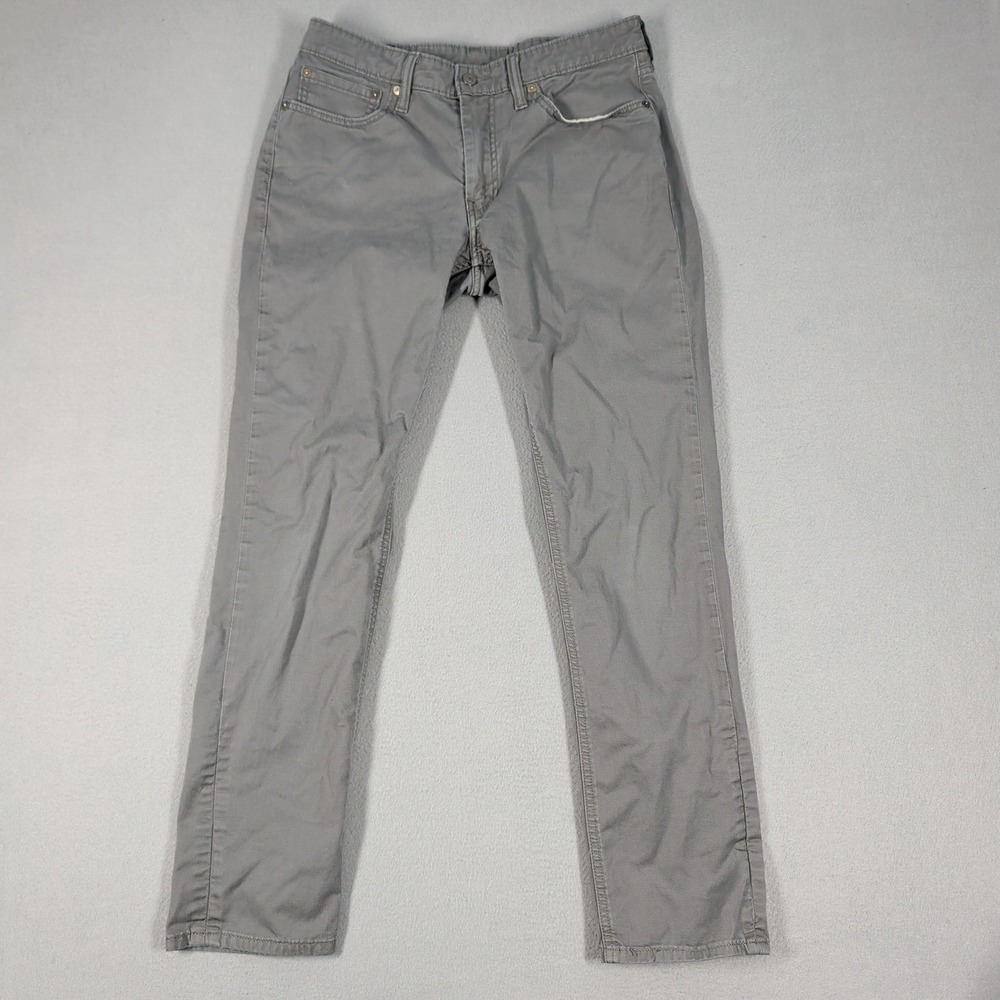 Levi's 511 Jeans Mens 32x32 Gray Slim Fit Stretch Twill Chino Casual Denim Pants